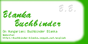 blanka buchbinder business card